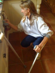 Have crutches - can clean!